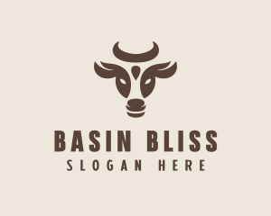 Brown Cow Bull logo design