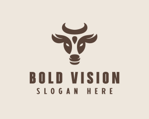 Brown Cow Bull logo design