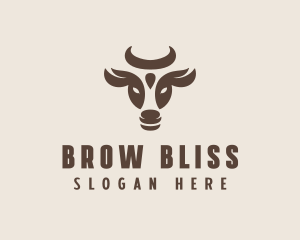 Brown Cow Bull logo design