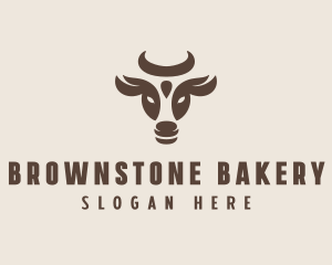 Brown Cow Bull logo design