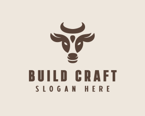 Brown Cow Bull logo design