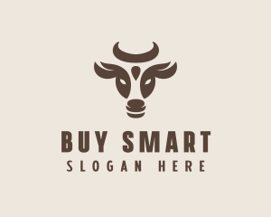 Brown Cow Bull logo design