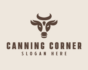 Brown Cow Bull logo design