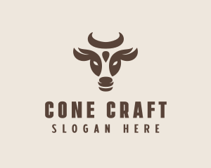 Brown Cow Bull logo design