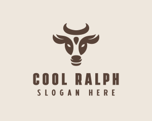 Brown Cow Bull logo design