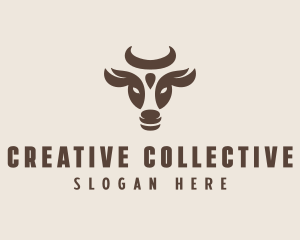 Brown Cow Bull logo design