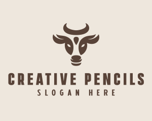 Brown Cow Bull logo design