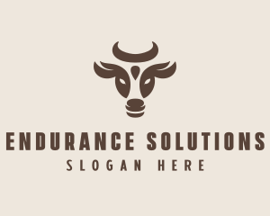 Brown Cow Bull logo design