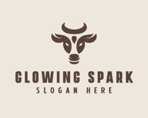 Brown Cow Bull logo design