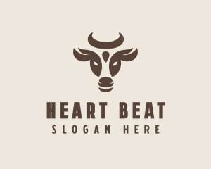 Brown Cow Bull logo design