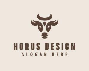 Brown Cow Bull logo design