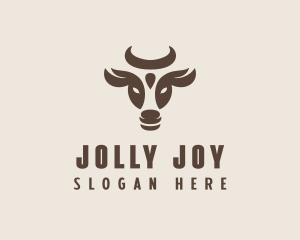 Brown Cow Bull logo design