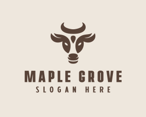 Brown Cow Bull logo design