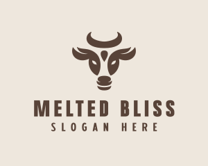 Brown Cow Bull logo design