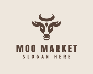 Brown Cow Bull logo design