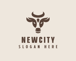 Brown Cow Bull logo design