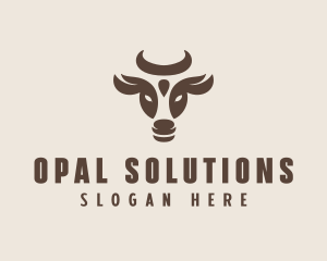 Brown Cow Bull logo design