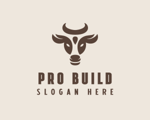 Brown Cow Bull logo design