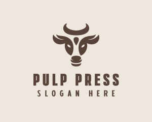 Brown Cow Bull logo design