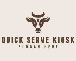 Brown Cow Bull logo design