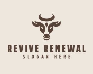 Brown Cow Bull logo design