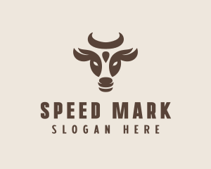 Brown Cow Bull logo design