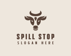 Brown Cow Bull logo design