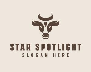 Brown Cow Bull logo design