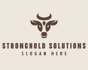 Brown Cow Bull logo design