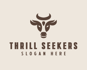 Brown Cow Bull logo design