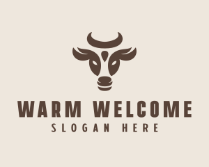 Brown Cow Bull logo design