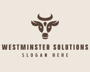 Brown Cow Bull logo design