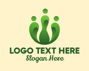 Health Insurance - Green People Plant logo design