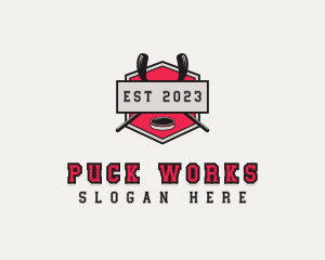 Puck - Hockey Sports Tournament logo design