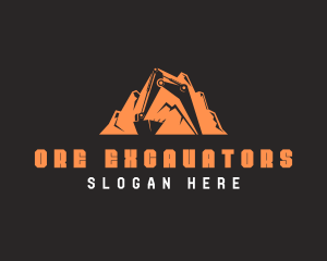 Mining Quarry Excavation  logo design