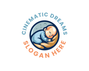 Sleeping Moon Baby logo design