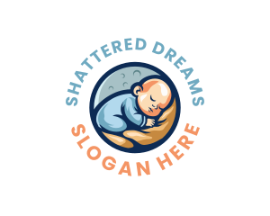 Sleeping Moon Baby logo design