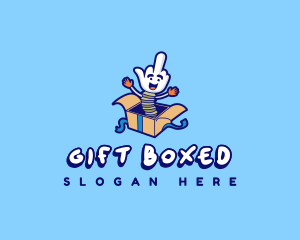 Gift Box Bad Finger logo design