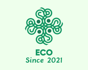 Religious - Green Ornamental Cross logo design
