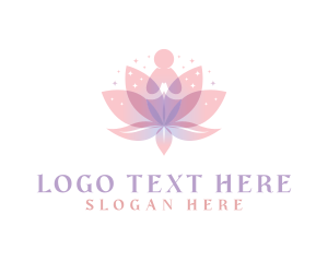 Petals - Natural Lotus Yoga logo design