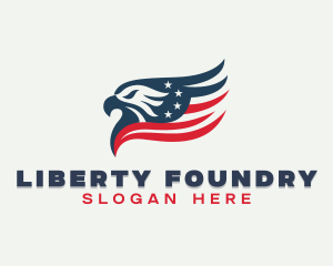 Patriotic Political Eagle logo design