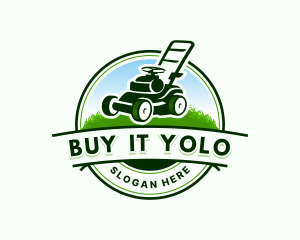 Landscaping Lawn Mower Logo