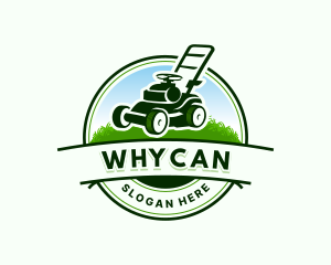 Landscaping Lawn Mower Logo