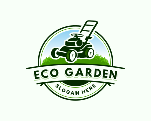 Greenery - Landscaping Lawn Mower logo design