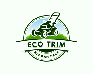 Landscaping Lawn Mower logo design