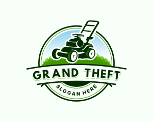 Mowing - Landscaping Lawn Mower logo design