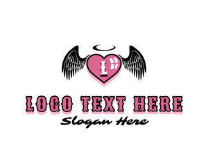 Aesthetic - Tattoo Heart Studio logo design