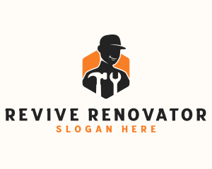 Renovator - Construction Service Builder logo design