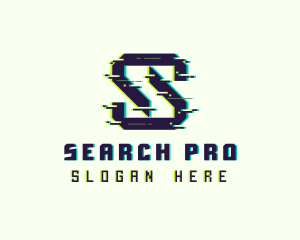 Glitch Gaming Letter S logo design