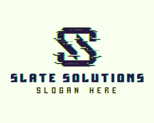 Glitch Gaming Letter S logo design